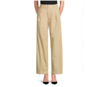 RAG & BONE Donovan Wide-Leg Pant 100% Cotton in Khaki Size 6 NWT